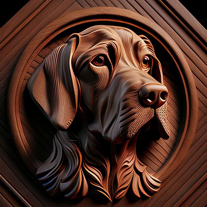 3D модель Собака Бурбон Брак (STL)